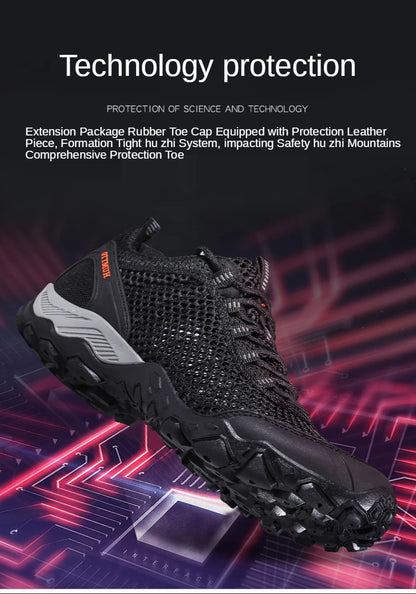 HUMTTO Scarpe da trekking da uomo traspiranti per sport all'aria aperta, scarpe da arrampicata, scarpe da caccia da donna, scarpe da trekking, sneakers, stivaletti, scarpe tattiche