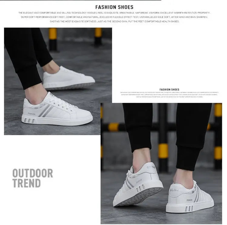 Casual herensneakers, skateboardschoenen, PU-platte schoenen, schoenen voor studenten, outdoorsneakers, straatschoenen, wandelschoenen met veters, grote maten 48