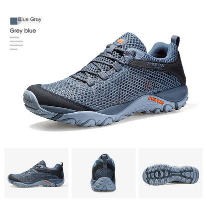 HUMTTO Nuove scarpe da trekking estive da uomo, scarpe sportive da trekking all'aperto traspiranti, scarpe da arrampicata, da caccia e da passeggio per uomo