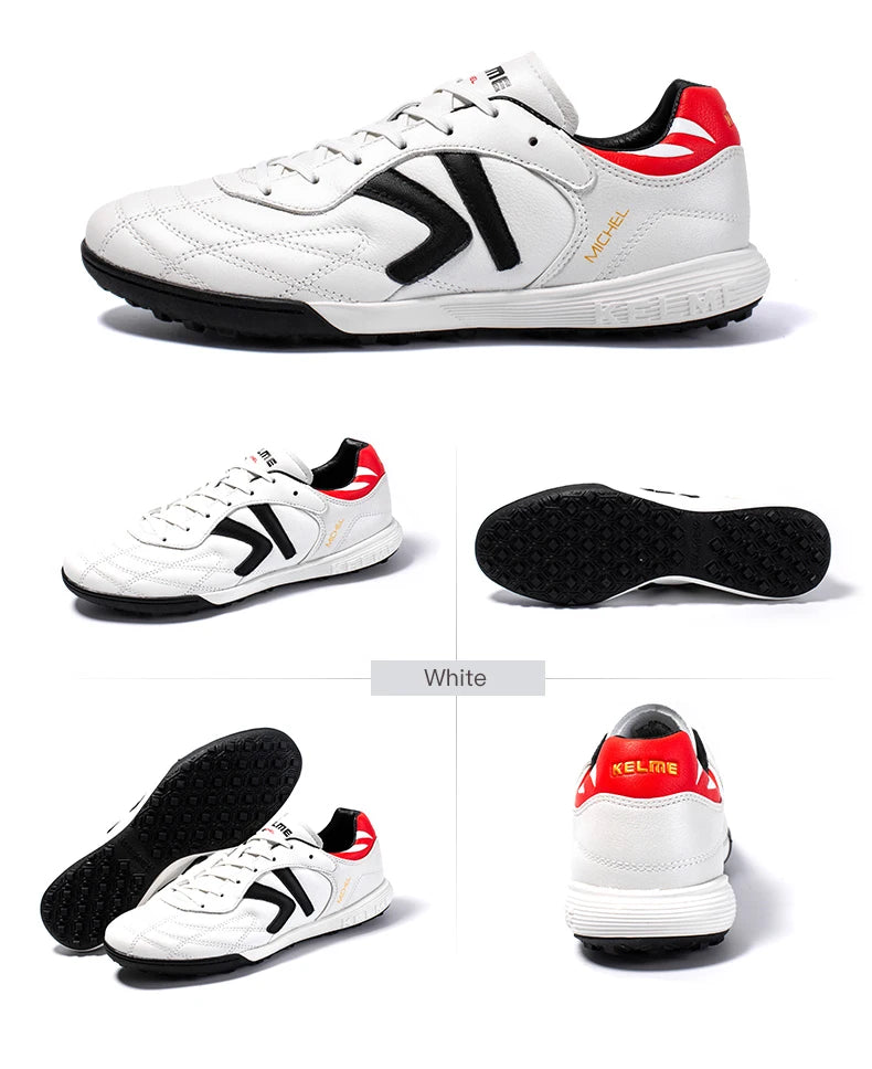 KELME nogometni čevlji TF nogometni čevlji iz telečje kože s špicami profesionalni futsal originalni nogometni trening čevlji ZX80011017
