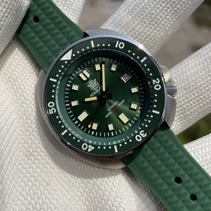 SD1970 STEELDIVE Brand 44MM Sapphire Glass with Transparent AR Coating Ceramic Bezel NH35 Movement Automatic Dive Watch Turtle