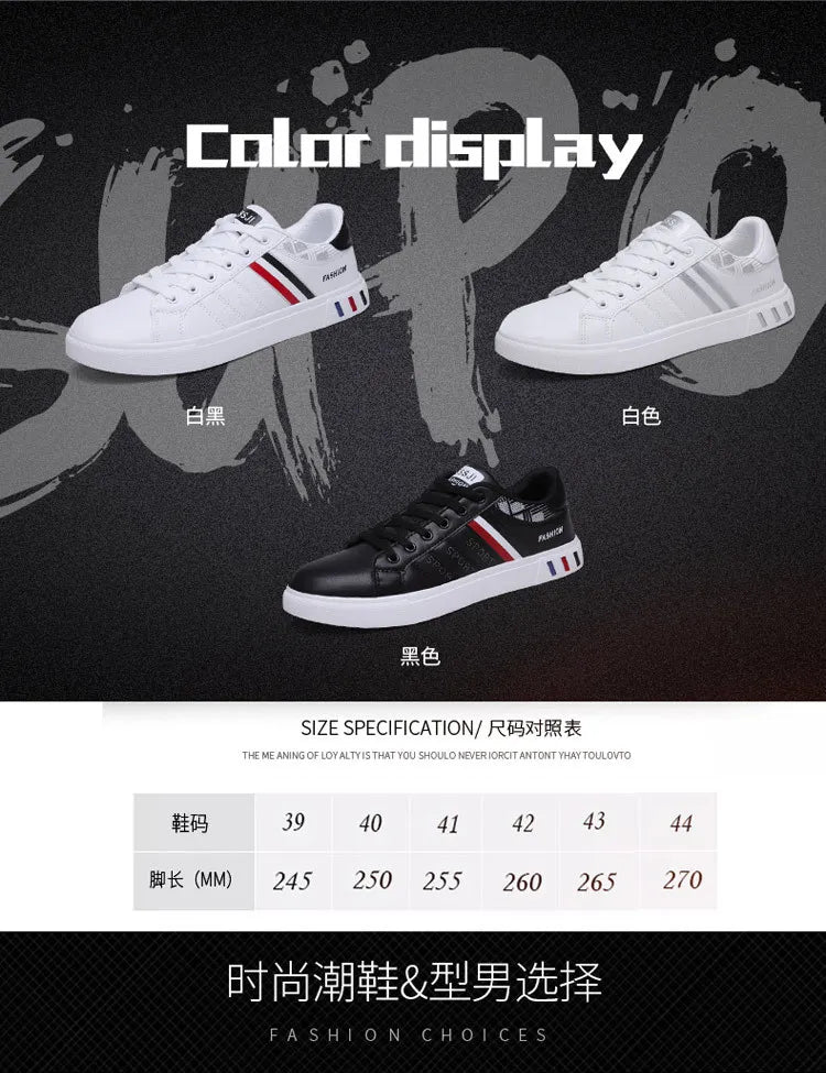 Casual herensneakers, skateboardschoenen, PU-platte schoenen, schoenen voor studenten, outdoorsneakers, straatschoenen, wandelschoenen met veters, grote maten 48