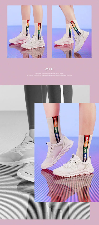 Xtep Women's Running Shoes New Fashion Lightweight Sneakers for Women Breathable Cushioning Sports Shoes Female 879318110073