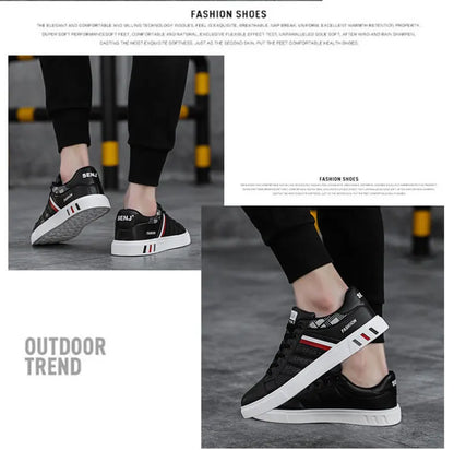 Casual herensneakers, skateboardschoenen, PU-platte schoenen, schoenen voor studenten, outdoorsneakers, straatschoenen, wandelschoenen met veters, grote maten 48