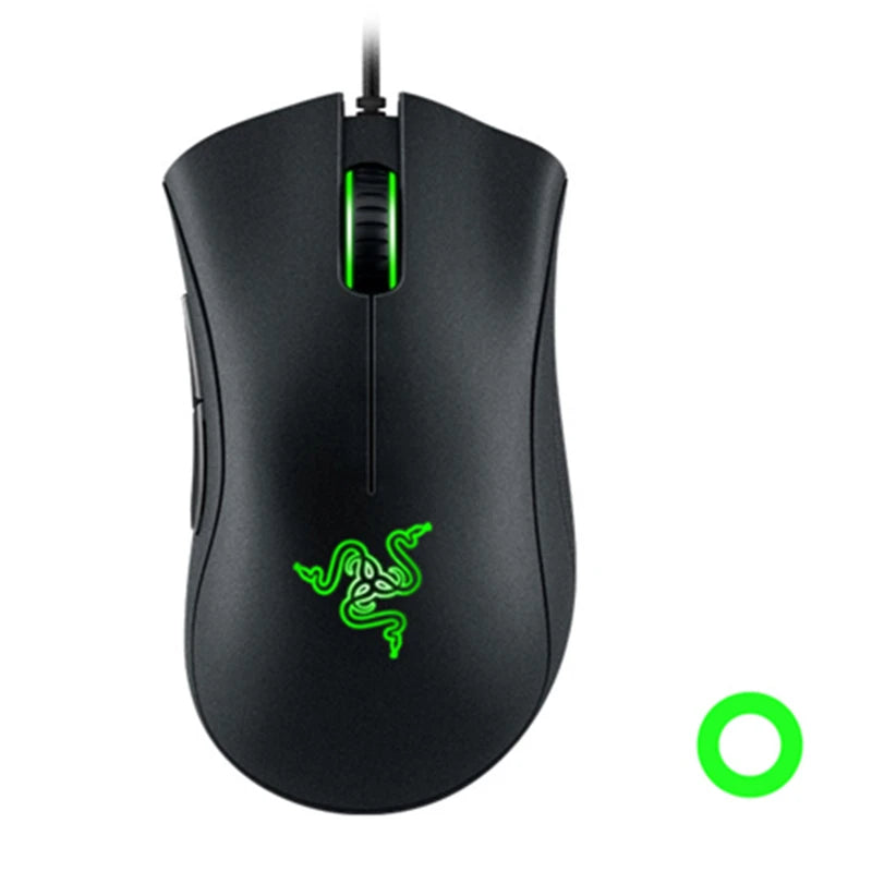 Ratón gaming con cable Razer DeathAdder Essential original, sensor óptico de 6400DPI, 5 botones independientes, para portátil y PC gamer