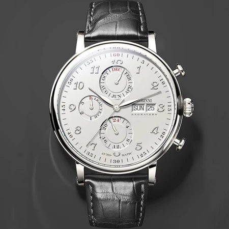 Luxury Brand Switzerland LOBINNI Perpetual Calendar Automatic Mechanical Men's Watches Sapphire Multi-function Clock L13019-8