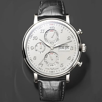 Luxury Brand Switzerland LOBINNI Perpetual Calendar Automatic Mechanical Men's Watches Sapphire Multi-function Clock L13019-8
