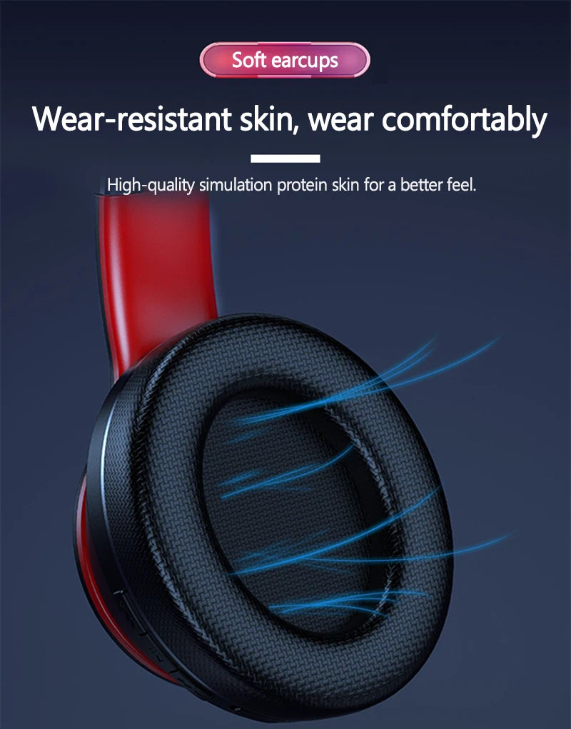 Auscultadores sem fios Bluetooth Over-Ear Lenovo HD200 – Headset gaming estéreo HiFi com cancelamento de ruído e microfone