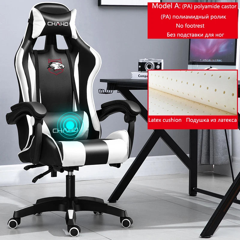 Joylive WCG High-quality Leather Computer Gaming Chair Cafe Racing Chair for Office and Game Room