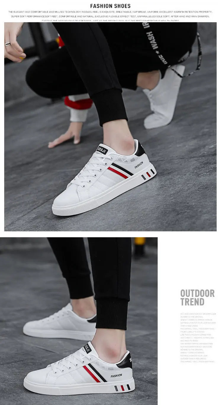 Casual herensneakers, skateboardschoenen, PU-platte schoenen, schoenen voor studenten, outdoorsneakers, straatschoenen, wandelschoenen met veters, grote maten 48