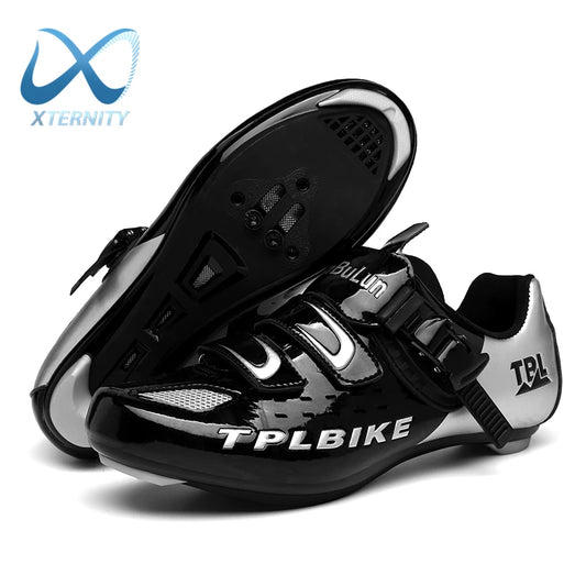 Professional Racing Road Bike Cycling Shoes for Men, Outdoor Non-Slip MTB Bicycle Sneakers, Breathable Self-Locking Sports Cleat Shoes