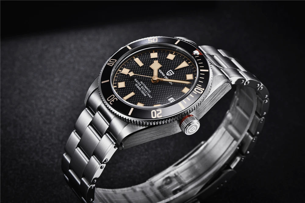 PAGANI DESIGN BB58 Steel Men's Mechanical Wrist Watches Luxury Automatic Watch For Men AR Sapphire Mirror Sport Waterproof Watch