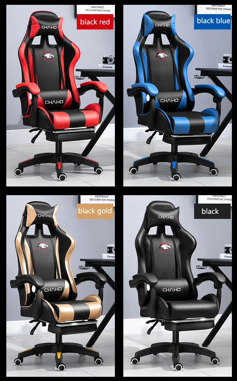 Joylive WCG High-quality Leather Computer Gaming Chair Cafe Racing Chair for Office and Game Room