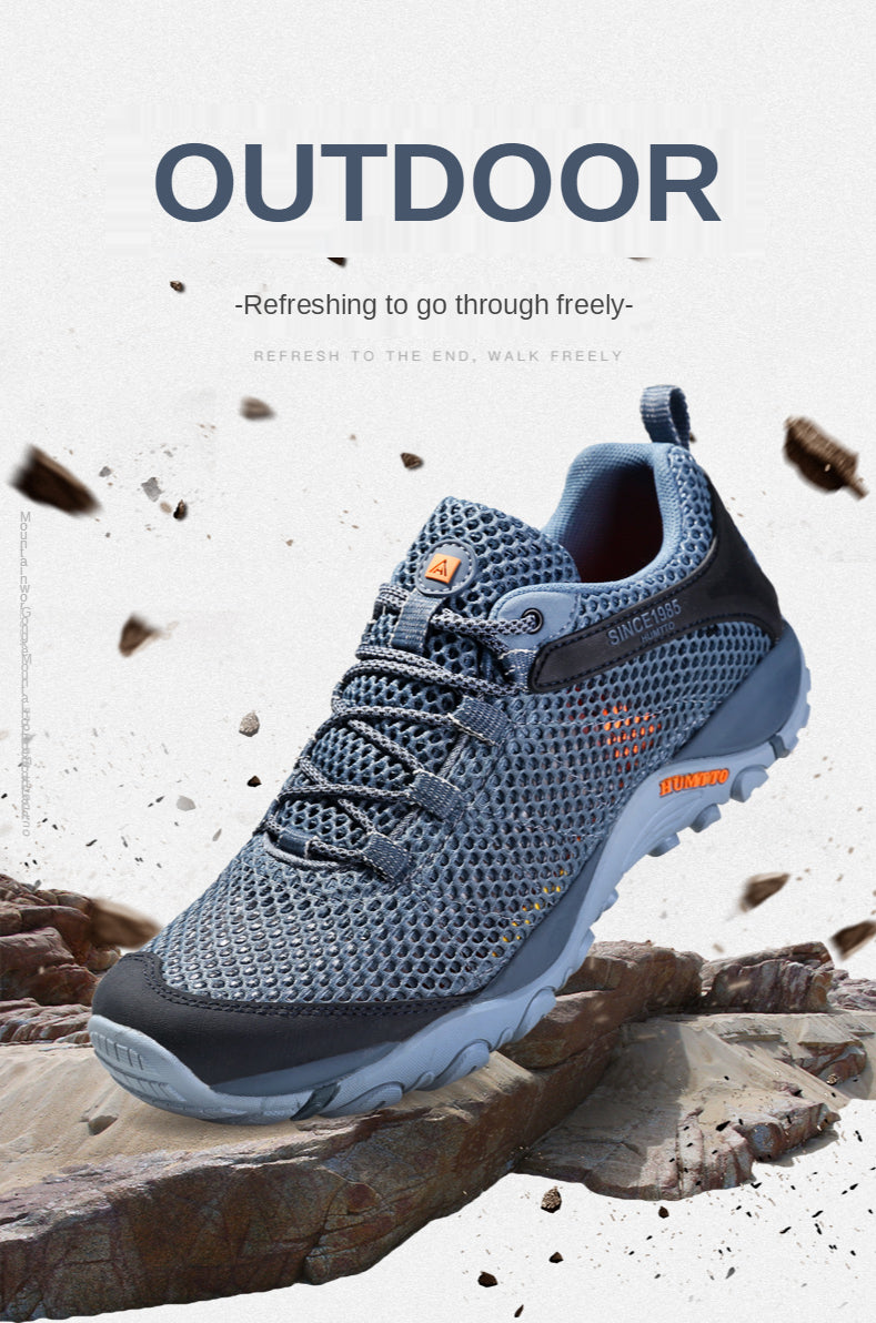 HUMTTO Nuove scarpe da trekking estive da uomo, scarpe sportive da trekking all'aperto traspiranti, scarpe da arrampicata, da caccia e da passeggio per uomo