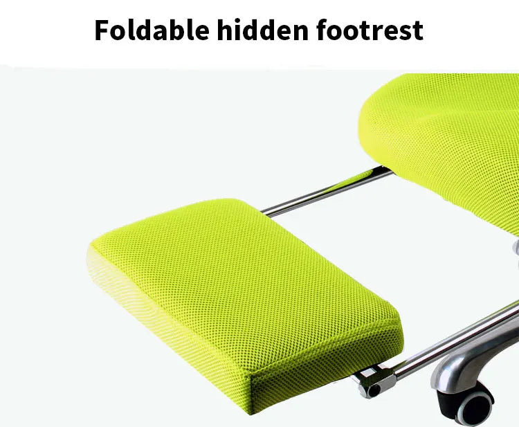 Computer Chair Home Office Chair Mesh Footrest Chair Can Lie Lunch Break Chair Can Be Rotated Lifting Headrest BR-10