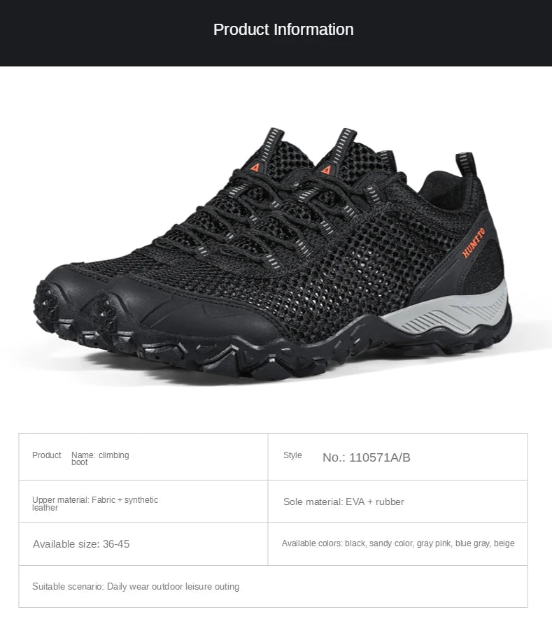 HUMTTO Scarpe da trekking da uomo traspiranti per sport all'aria aperta, scarpe da arrampicata, scarpe da caccia da donna, scarpe da trekking, sneakers, stivaletti, scarpe tattiche