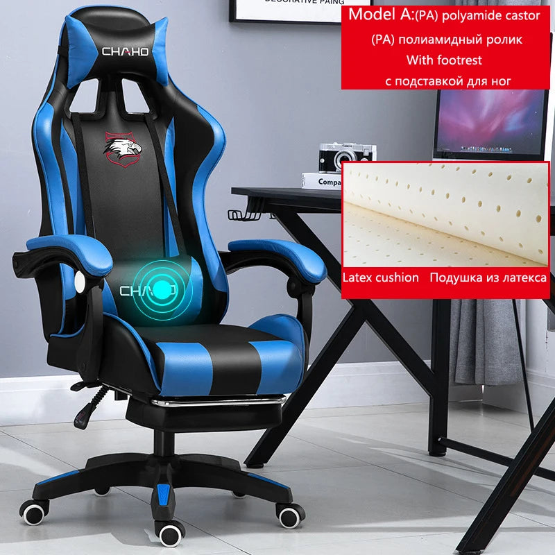Joylive WCG High-quality Leather Computer Gaming Chair Cafe Racing Chair for Office and Game Room