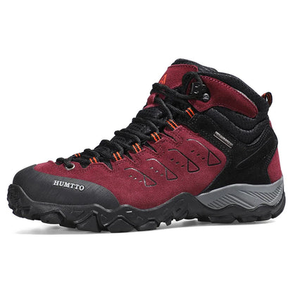 HUMTTO Nuove scarpe da trekking da uomo, sneakers impermeabili da outdoor per uomo, in pelle, da passeggio, arrampicata, trekking, sportive, stivali da uomo e da donna