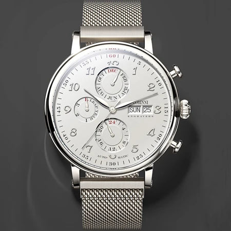 Luxury Brand Switzerland LOBINNI Perpetual Calendar Automatic Mechanical Men's Watches Sapphire Multi-function Clock L13019-8