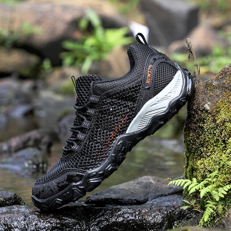HUMTTO Scarpe da trekking da uomo traspiranti per sport all'aria aperta, scarpe da arrampicata, scarpe da caccia da donna, scarpe da trekking, sneakers, stivaletti, scarpe tattiche