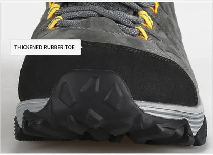 HUMTTO Sneakers impermeabili da uomo Scarpe da trekking Stivali da trekking in pelle da donna Campeggio Caccia Stivaletti tattici da montagna da uomo
