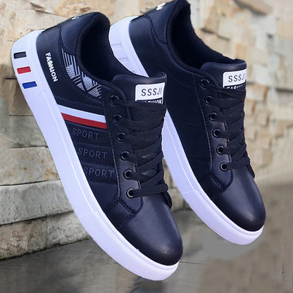 Casual herensneakers, skateboardschoenen, PU-platte schoenen, schoenen voor studenten, outdoorsneakers, straatschoenen, wandelschoenen met veters, grote maten 48
