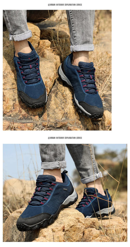 HUMTTO Outdoor Hiking Trekking Mountain Sports Shoes for Men, Camping, Hunting, Walking, Breathable Cushioned Non-Slip Sneakers