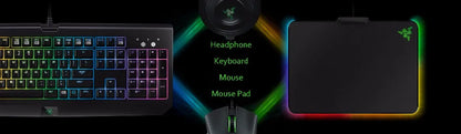 Ratón gaming con cable Razer DeathAdder Essential original, sensor óptico de 6400DPI, 5 botones independientes, para portátil y PC gamer