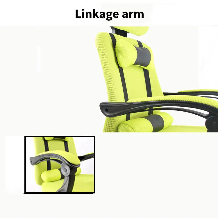 Computer Chair Home Office Chair Mesh Footrest Chair Can Lie Lunch Break Chair Can Be Rotated Lifting Headrest BR-10