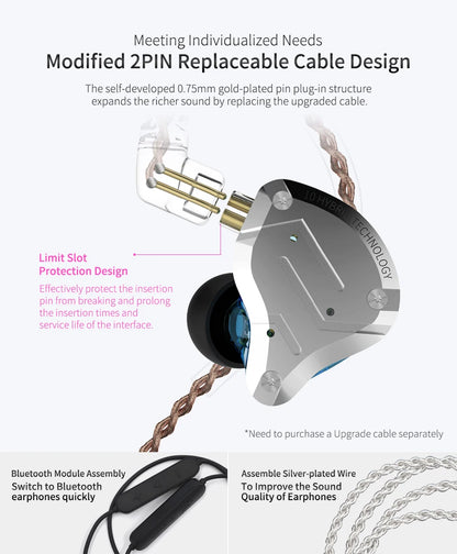 KZ ZS10 PRO écouteur intra-auriculaire 4BA + 1DD hybride HIFI métal casque Sport suppression de bruit casque KZ ZSX ZAX ASX ZST ZSN PRO ES4 AS16