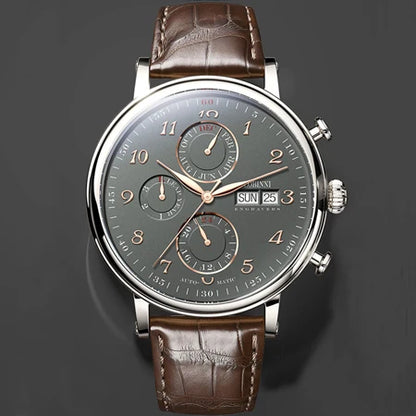 Luxury Brand Switzerland LOBINNI Perpetual Calendar Automatic Mechanical Men's Watches Sapphire Multi-function Clock L13019-8