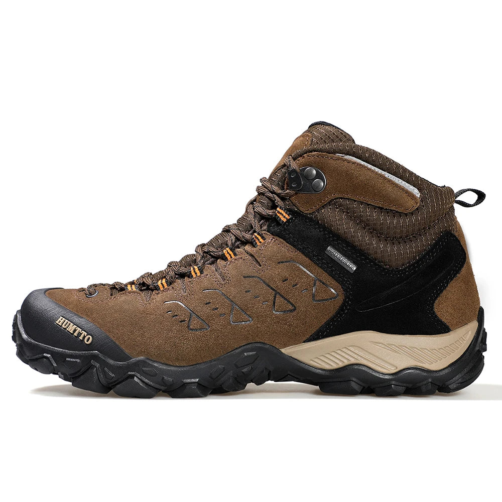 HUMTTO Nuove scarpe da trekking da uomo, sneakers impermeabili da outdoor per uomo, in pelle, da passeggio, arrampicata, trekking, sportive, stivali da uomo e da donna