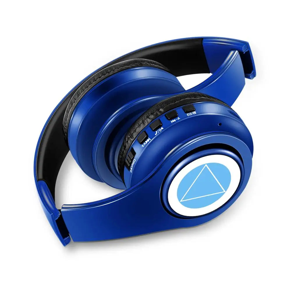 Auscultadores Anime Over-Ear Miku Nakano Sanjiu Bluetooth 5.0 – Headset Gaming Estéreo Sem Fios com Graves Profundos, Microfone e Suporte para Cartão TF