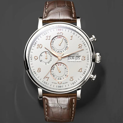Luxury Brand Switzerland LOBINNI Perpetual Calendar Automatic Mechanical Men's Watches Sapphire Multi-function Clock L13019-8