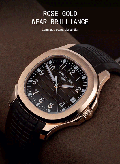Specht & Söhne Brand Automatic Mechanical Watches Sports Wristwatches Green Sapphire Luminous 50M Waterproof Men's Watch