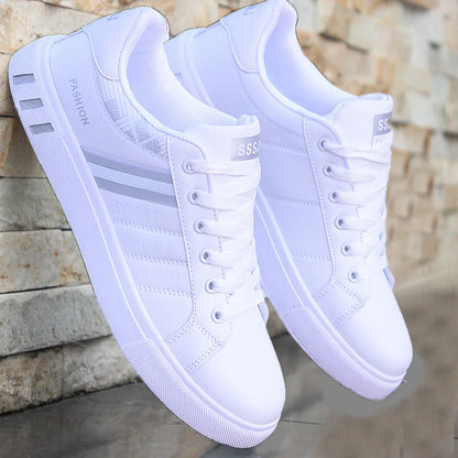 Casual herensneakers, skateboardschoenen, PU-platte schoenen, schoenen voor studenten, outdoorsneakers, straatschoenen, wandelschoenen met veters, grote maten 48