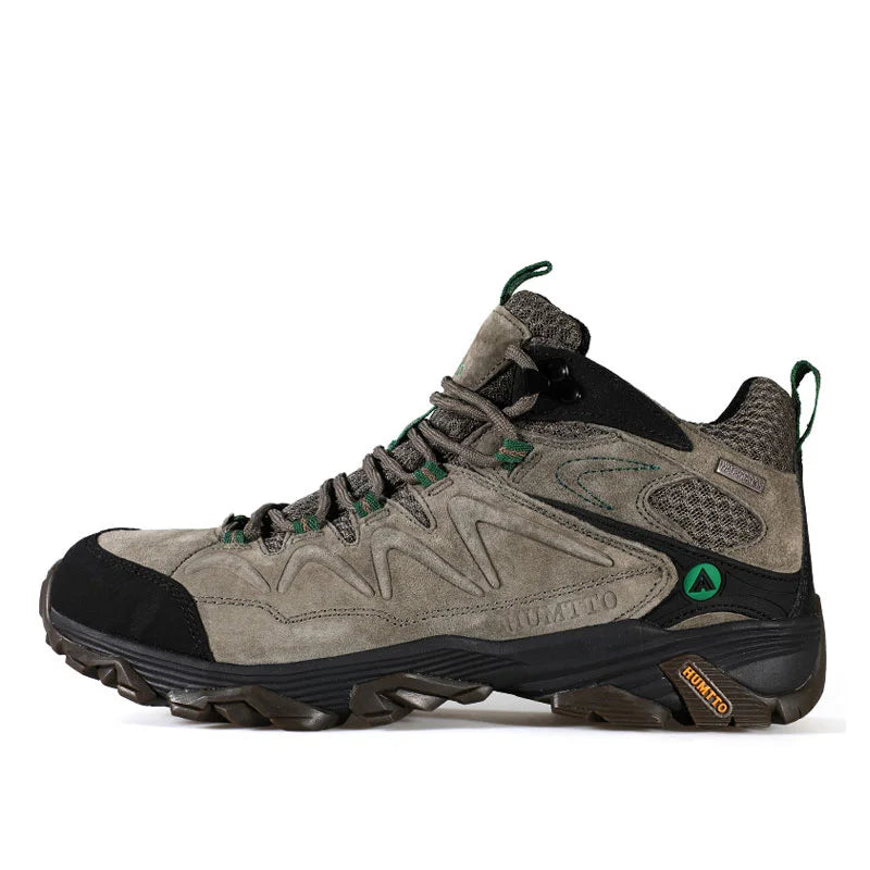 HUMTTO Sneakers impermeabili da uomo Scarpe da trekking Stivali da trekking in pelle da donna Campeggio Caccia Stivaletti tattici da montagna da uomo