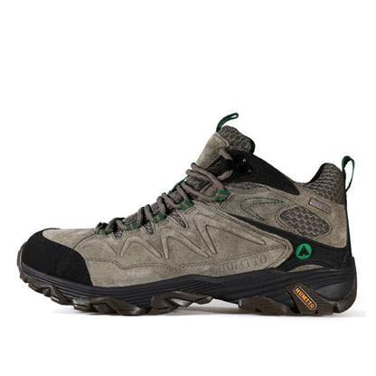HUMTTO Sneakers impermeabili da uomo Scarpe da trekking Stivali da trekking in pelle da donna Campeggio Caccia Stivaletti tattici da montagna da uomo