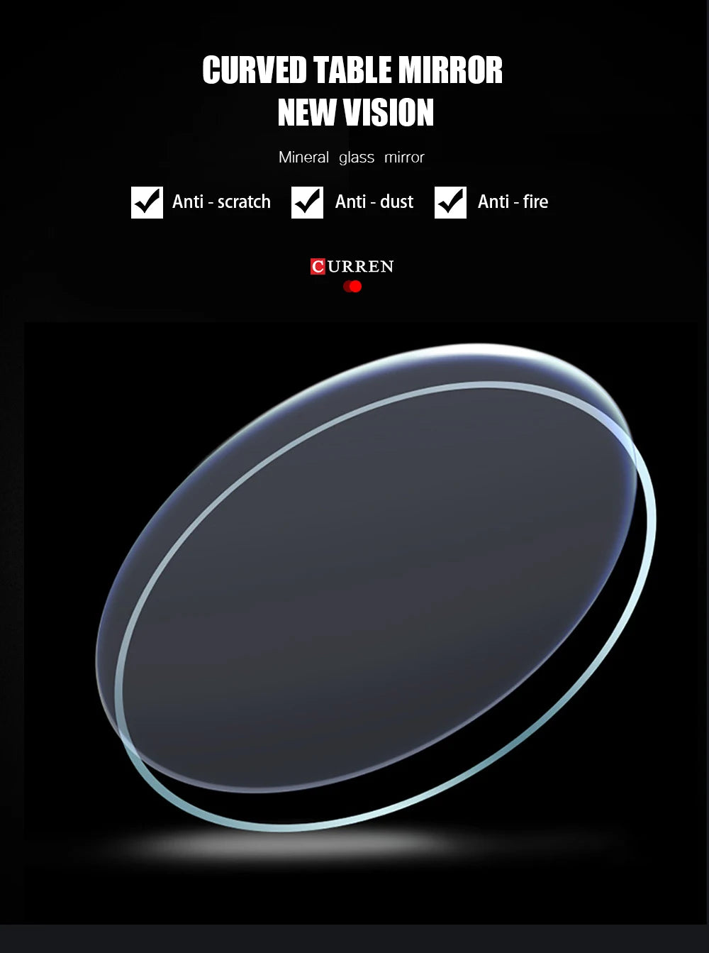 Relógio CURREN para Homem, Desportivo, de Quartzo, Cronógrafo, em Aço Inoxidável de Luxo, com Mostrador Luminoso