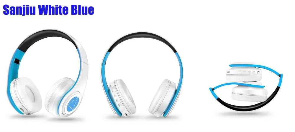 Auscultadores Anime Over-Ear Miku Nakano Sanjiu Bluetooth 5.0 – Headset Gaming Estéreo Sem Fios com Graves Profundos, Microfone e Suporte para Cartão TF