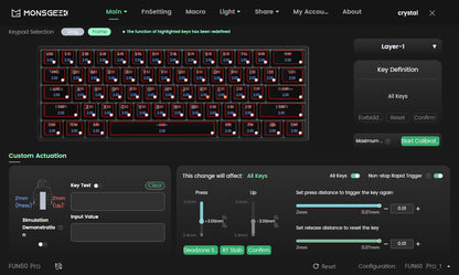 Teclado mecánico Akko MonsGeek FUN60 con interruptores magnéticos 60% para gaming, Rapid Trigger 0.01mm, 8K ARGB, teclado personalizado HE/TMR