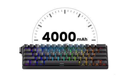 Teclado Mecânico Akko MonsGeek FUN60 com Switch Magnético, 60%, Teclado Gaming, Rapid Trigger 0.01mm, 8K, ARGB, HE/TMR, Teclado Personalizado