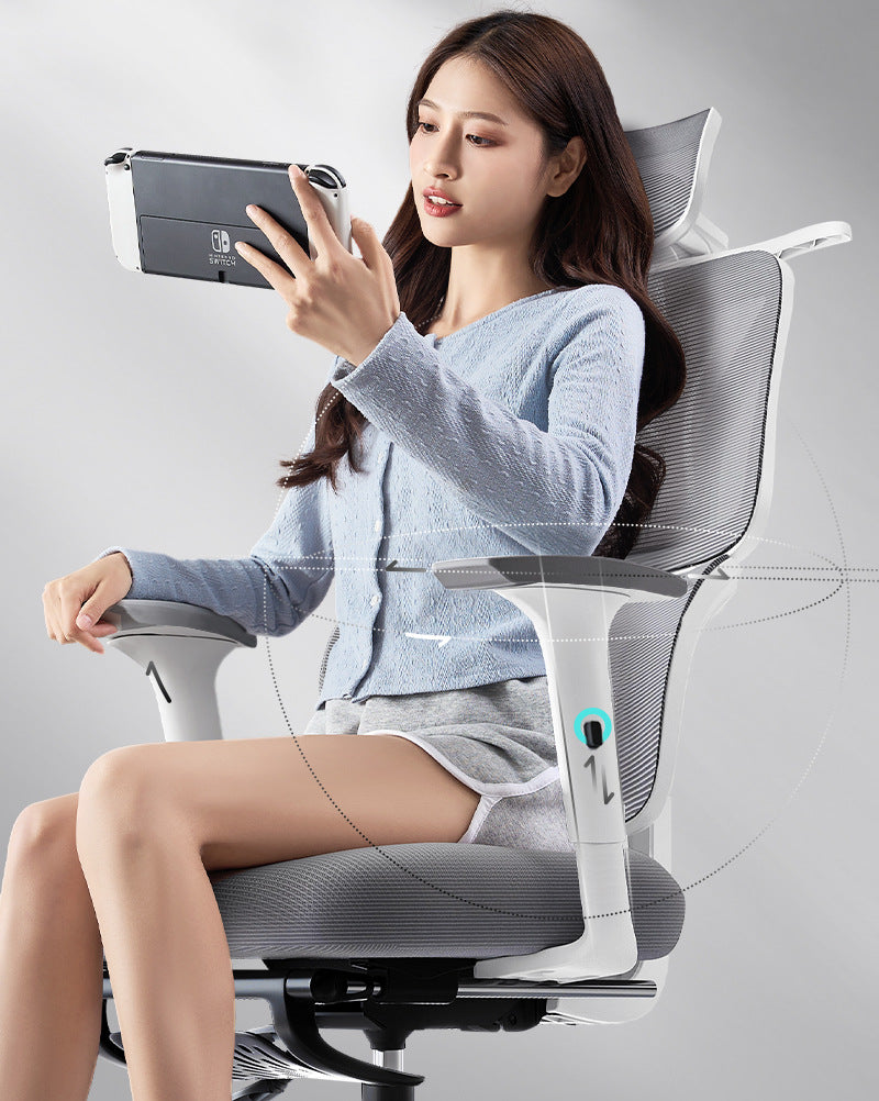 UVR Ergonomic Gaming Computer Chair Adjustable Height Office Chair with Armrests, Mesh Backrest Swivel Executive Chair for Gaming & Work