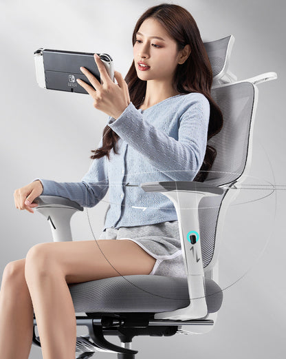 UVR Ergonomic Gaming Computer Chair Adjustable Height Office Chair with Armrests, Mesh Backrest Swivel Executive Chair for Gaming & Work