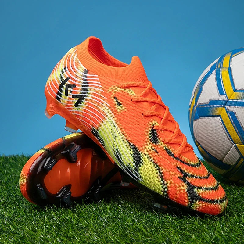 Nouvelles chaussures de football pour hommes, crampons, baskets de haute qualité, chaussures de football antidérapantes pour gazon, bottes de football pour garçons, chaussures de match d'extérieur très vendues, modèle m