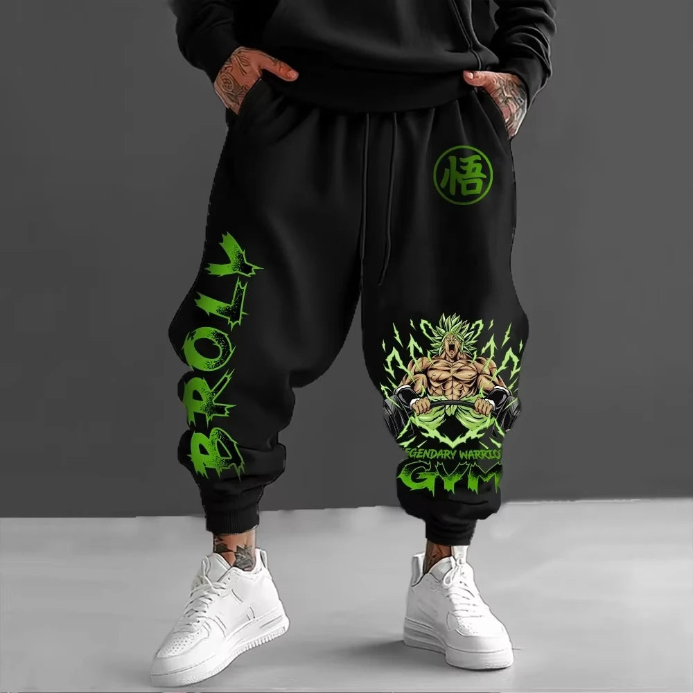 Pantalones deportivos Dragon Ball para hombre Broly primavera, otoño e invierno, anime japonés, jogger Y2K Harajuku de algodón