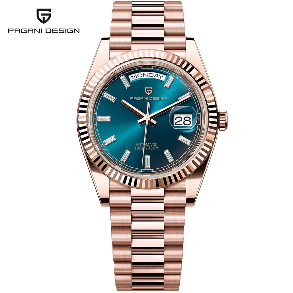 2026 New PAGANI DESIGN Rose Gold Luxury Men's Watches Automatic Mechanical Watch For Man AR Sapphire Waterproof Date Men Clock