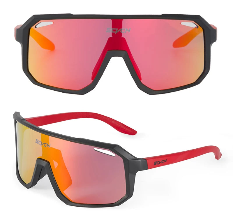 SCVCN New Outdoor Cycling Glasses Bike Sunglasses Men UV400 Eyewear Sports MTB Goggles Bicycle Women Riding Hiking Sunglasses