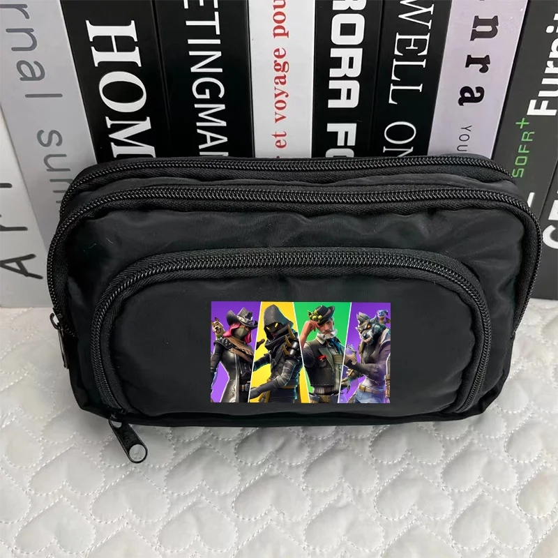 Fortnite Pen Box Creative Game Pattern Pencil Case Harajuku Storage Bag Boy Girl Back to School Supplies Birthday Party Gifts
