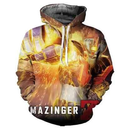 Autumn Mazinger Z Anime Robot 3D Print Hoodies Men Women Fashion Oversized Sweatshirts Hoodie Male Pullovers Tracksuit Clothing